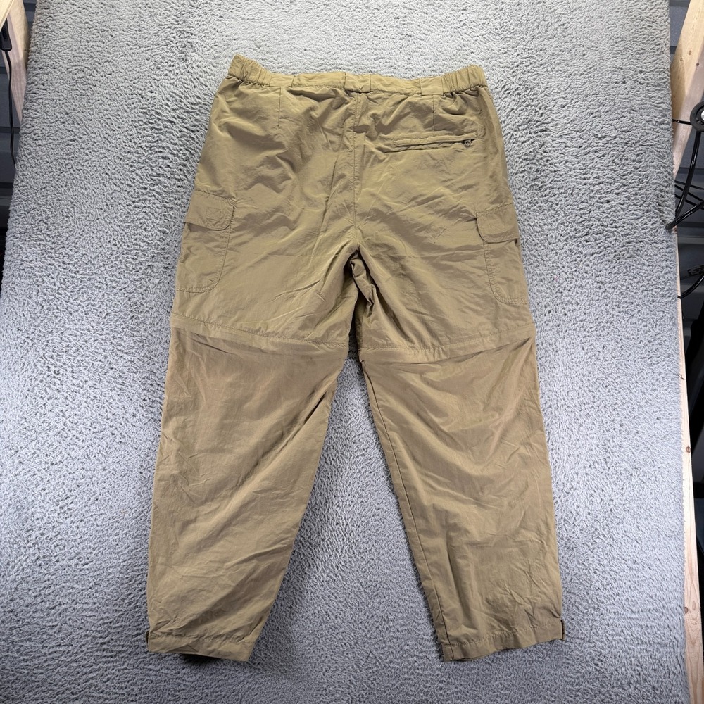 Guide Gear Pant Men XL Brown Nylon Windbreaker Cargo Convertible Hiking Gorpcore - Picture 4 of 9